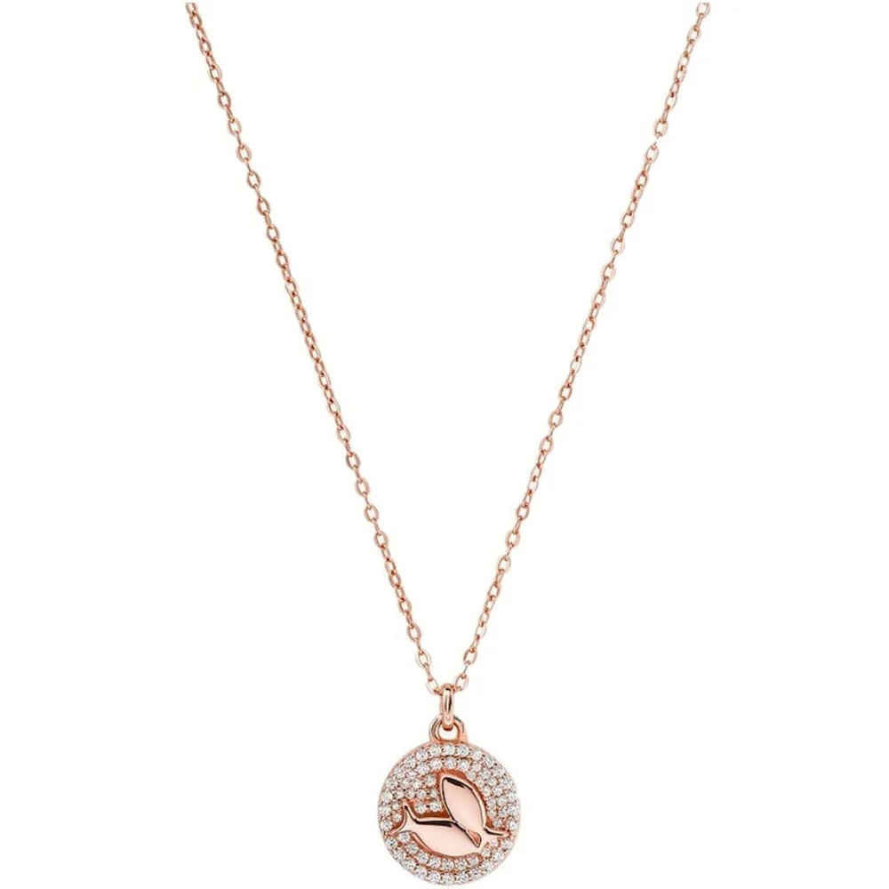 New! MICHAEL KORS Crystal Zodiac Pisces Gold-plated Sterling Silver Necklace NWB
